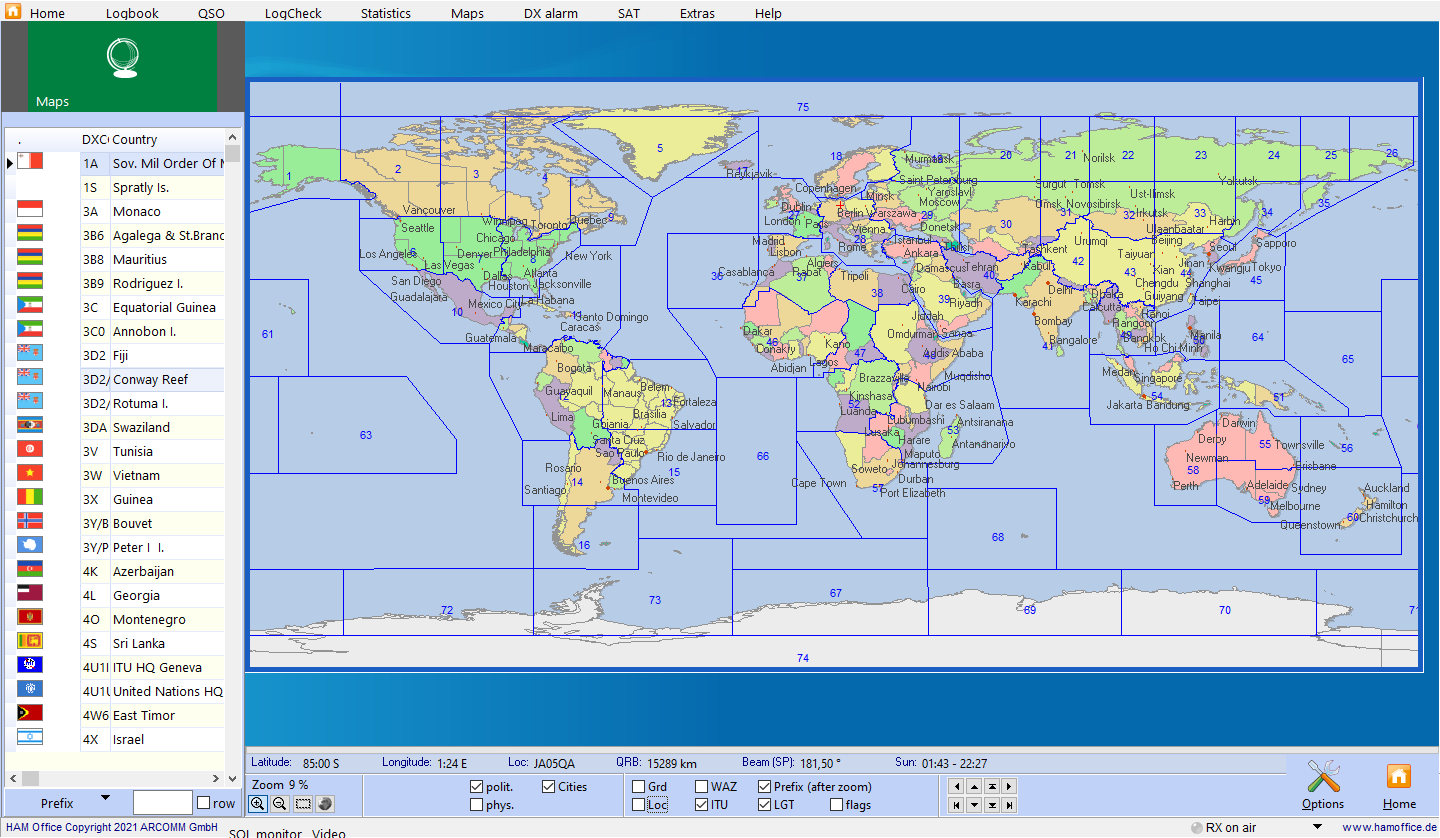 world map itu-zones hamoffice my amateur radio logbook